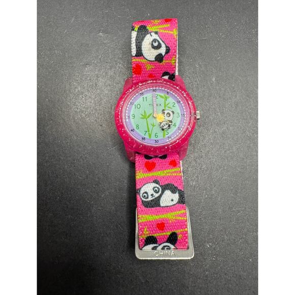 Timex Time Machines 29mm Pink Panda Bear Kids Watch TW7C77100 Fabric Band - Picture 7 of 8